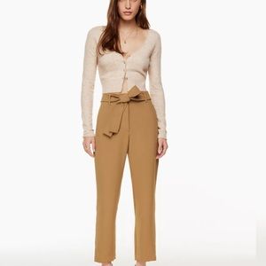 Aritzia Wilfred Tie-Front Pant in Rich Chestnut